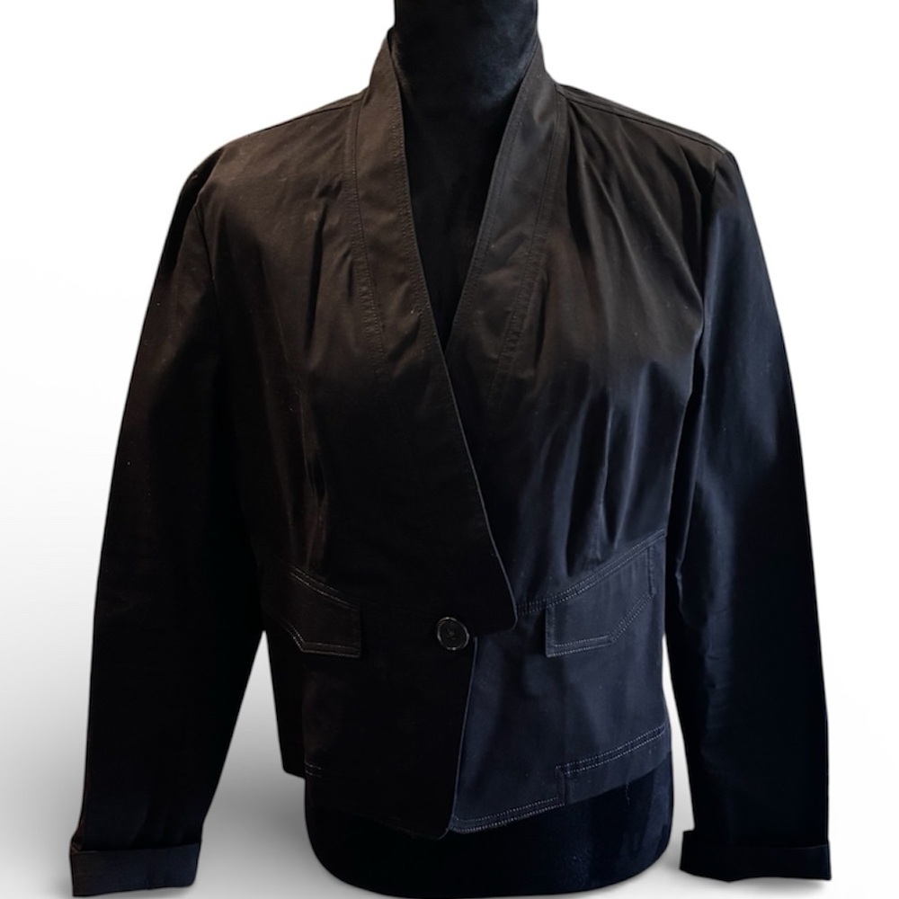Derek Lam Black Women's Blazer Jacket, sz 12,Modern Dark Feminine Corporate Chic
